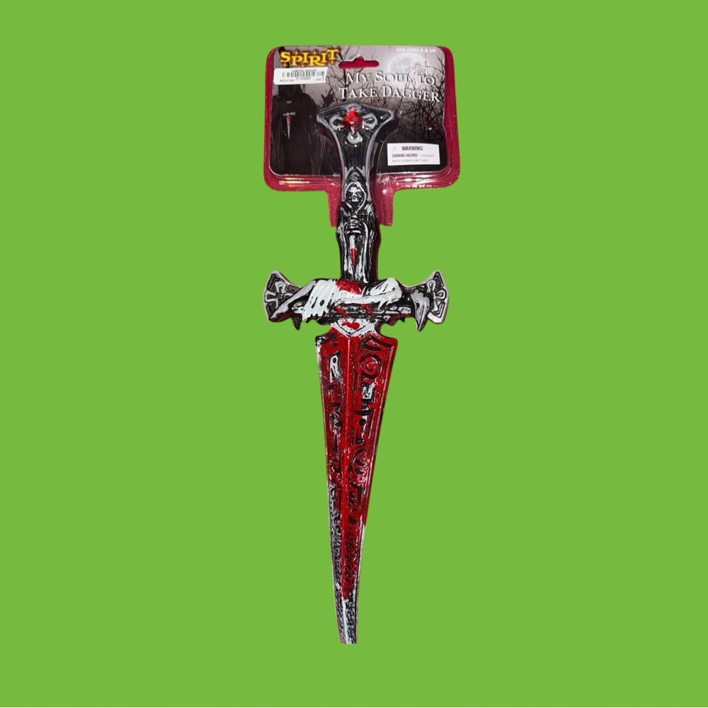 Red and Silver Decorative Dagger Vampire Spirit Halloween Dracula Costume
